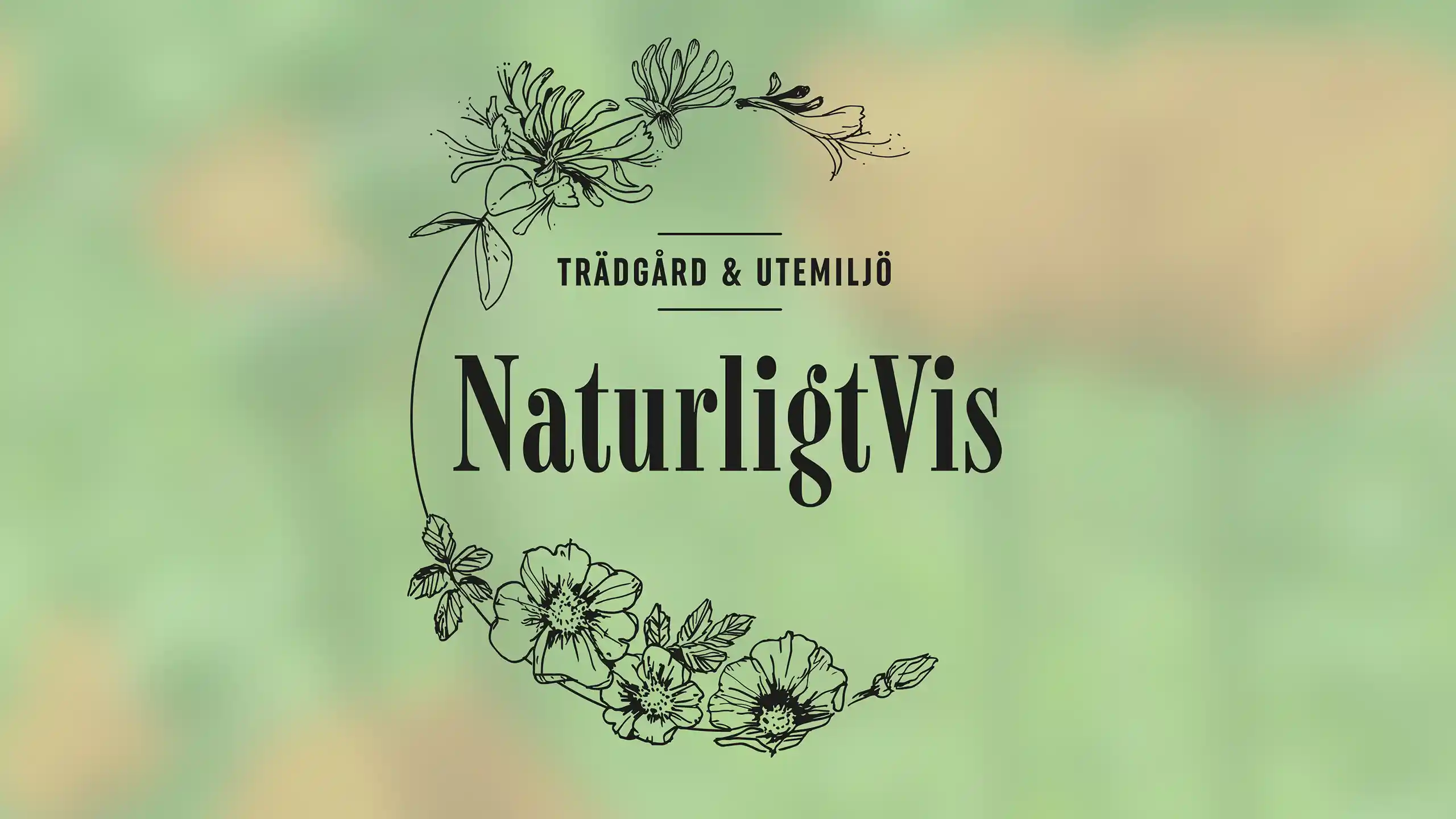Logotyp åt NaturligtVis, Sotenäs. Trädgård och utemiljö.